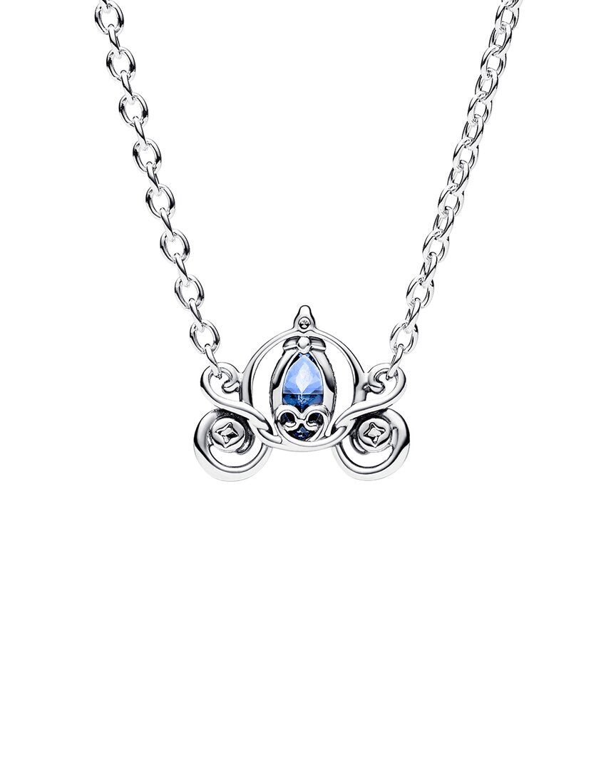 Pandora X Disney Silver Cz Cinderella's Carriage Collier Necklace