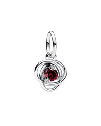 Pandora Moments Silver Cz Red Eternity Circle Dangle Charm