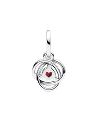 Pandora Moments Silver Cz Red Eternity Circle Dangle Charm