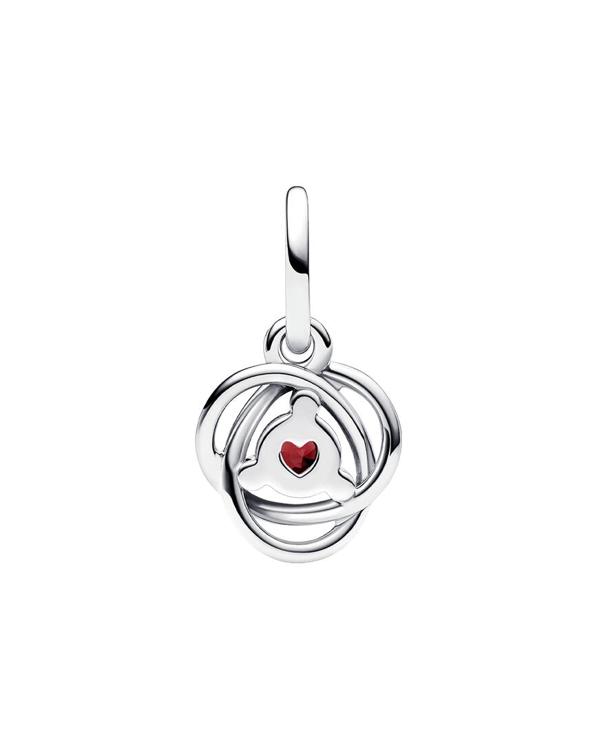 Pandora Moments Silver Cz Red Eternity Circle Dangle Charm