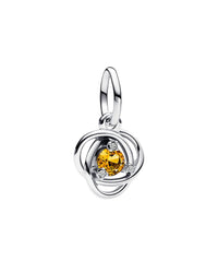 Pandora Moments Silver Cz Honey Eternity Circle Dangle Charm