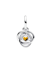 Pandora Moments Silver Cz Honey Eternity Circle Dangle Charm