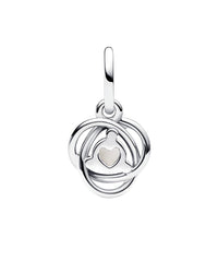 Pandora Moments Silver White Eternity Circle Dangle Charm