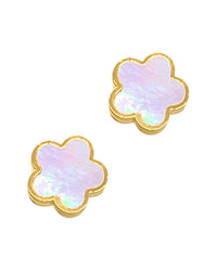 Adornia 14K Plated Clover Studs