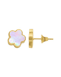 Adornia 14K Plated Clover Studs