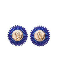 Carolina Herrera Cz Beaded Ball Dome Earrings