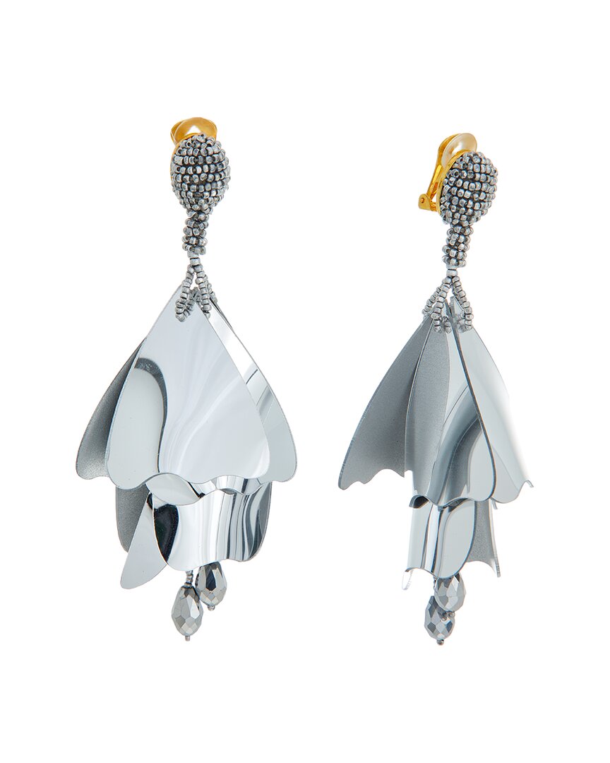 Oscar De La Renta Classic Large Impatiens Earrings