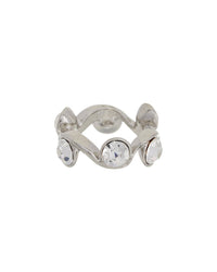 Oscar De La Renta Crystal Wave Ring