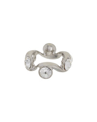 Oscar De La Renta Crystal Wave Ring