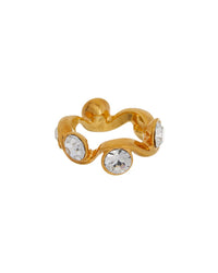Oscar De La Renta Crystal Wave Ring