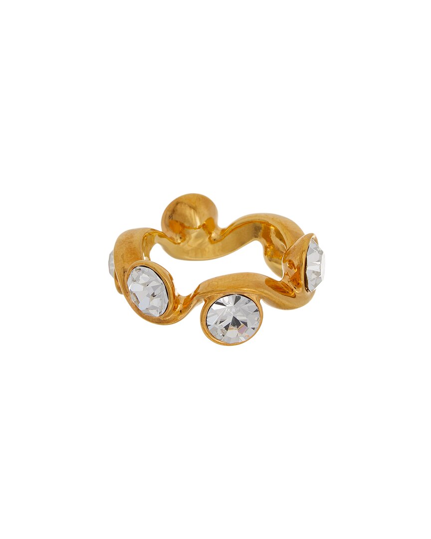 Oscar De La Renta Crystal Wave Ring