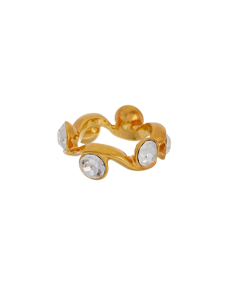 Oscar De La Renta Crystal Wave Ring