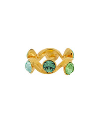 Oscar De La Renta Crystal Wave Ring