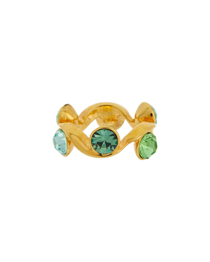Oscar De La Renta Crystal Wave Ring
