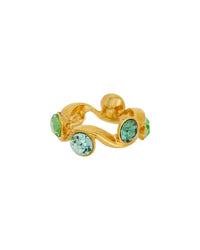 Oscar De La Renta Crystal Wave Ring