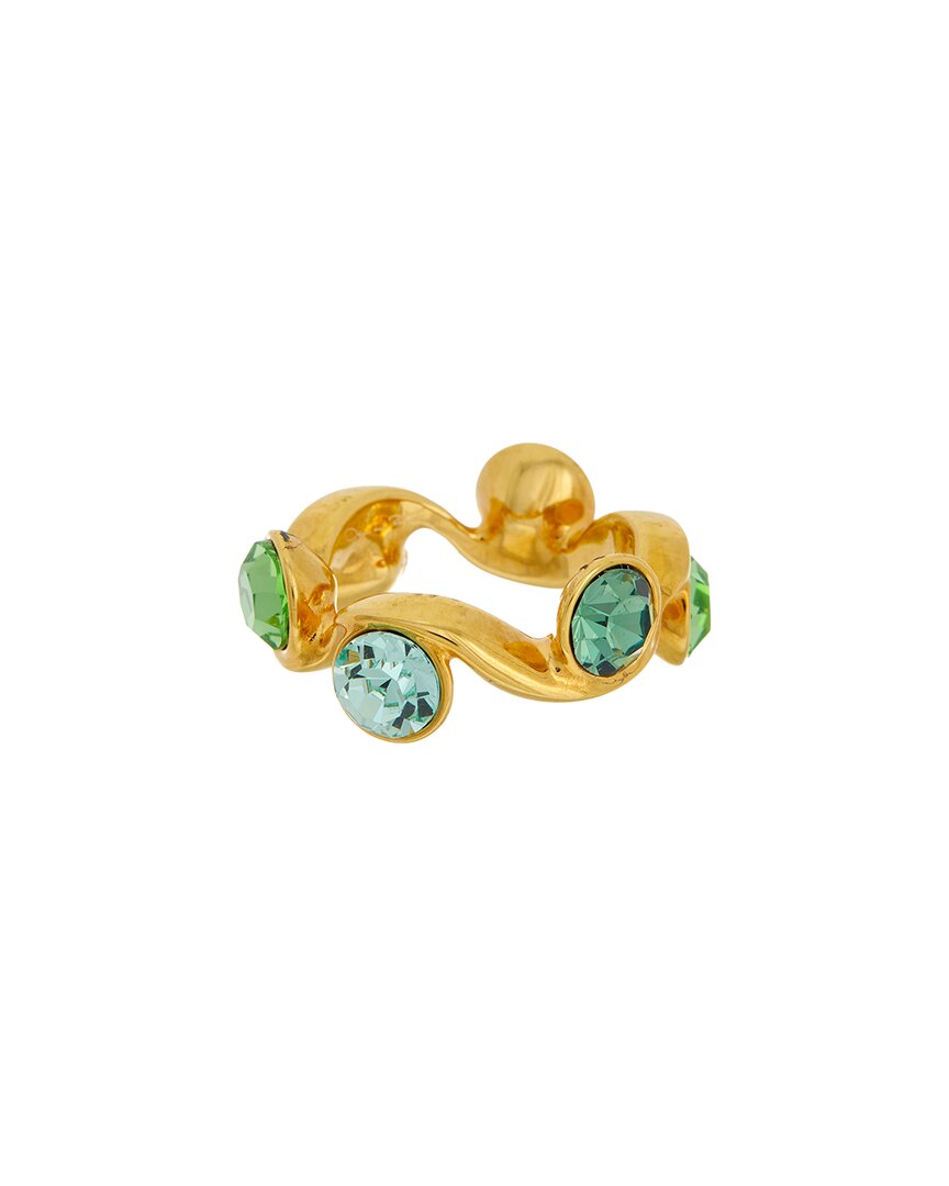 Oscar De La Renta Crystal Wave Ring