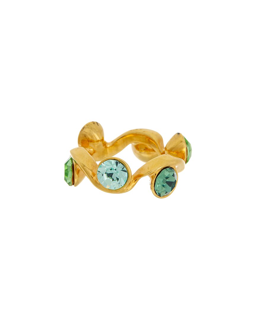 Oscar De La Renta Crystal Wave Ring