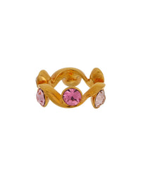 Oscar De La Renta Crystal Wave Ring