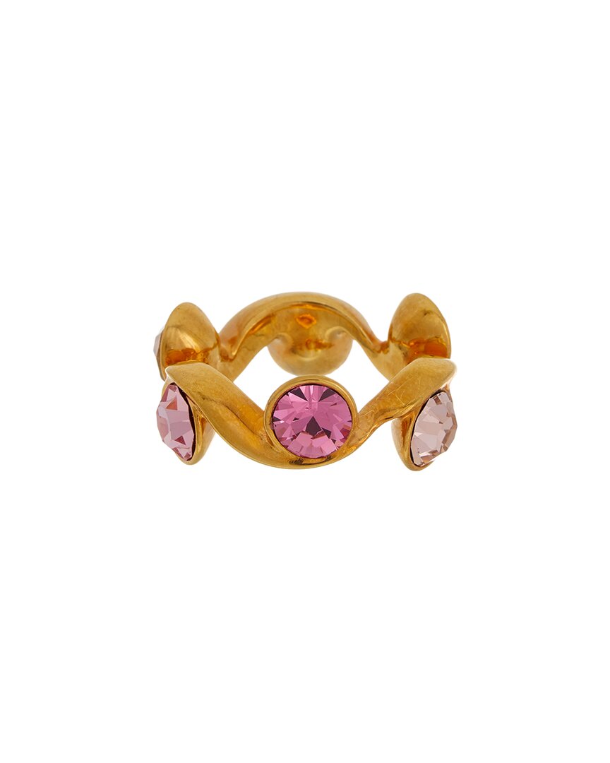 Oscar De La Renta Crystal Wave Ring