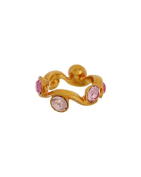 Oscar De La Renta Crystal Wave Ring