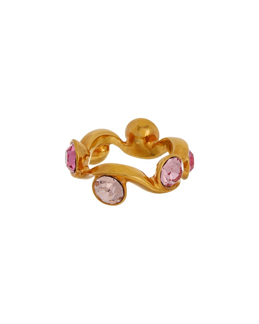 Oscar De La Renta Crystal Wave Ring