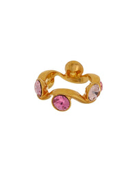 Oscar De La Renta Crystal Wave Ring