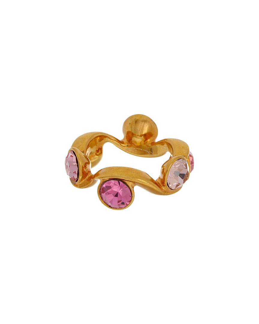 Oscar De La Renta Crystal Wave Ring
