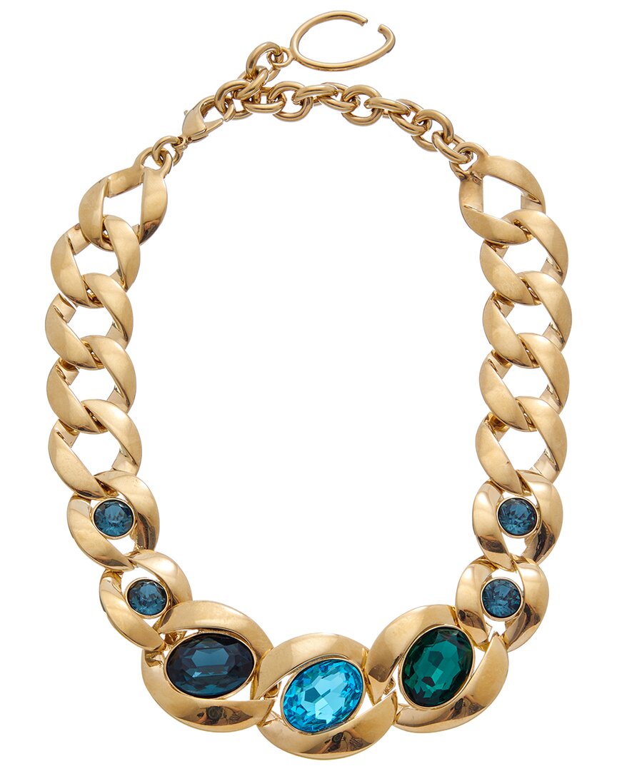 Oscar De La Renta Oval Crystal Necklace