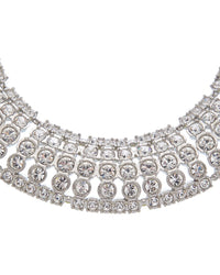 Oscar De La Renta Round Rhinestone Necklace