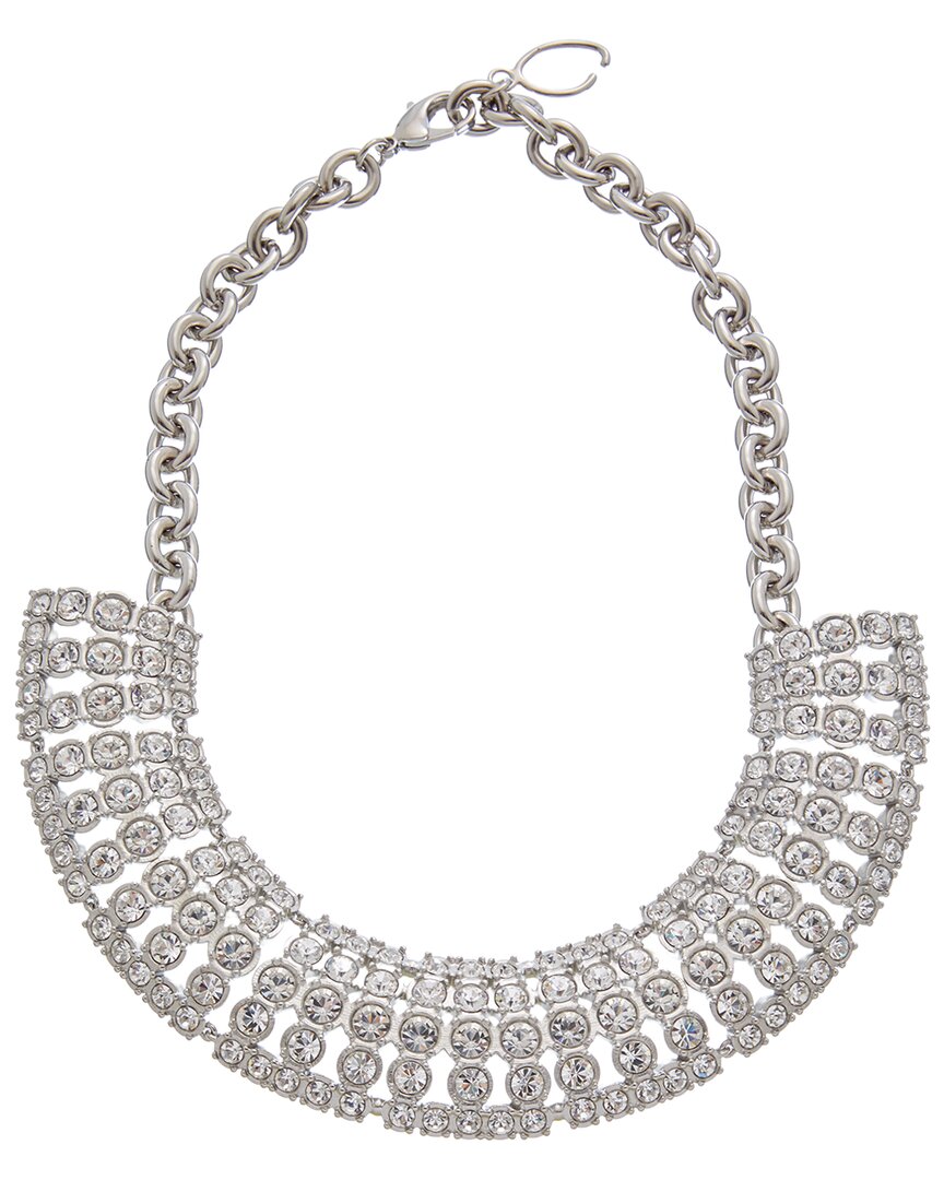 Oscar De La Renta Round Rhinestone Necklace