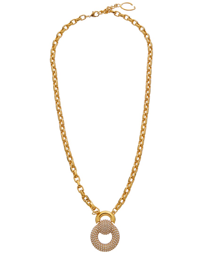 Oscar De La Renta Rhinestone Drop Necklace