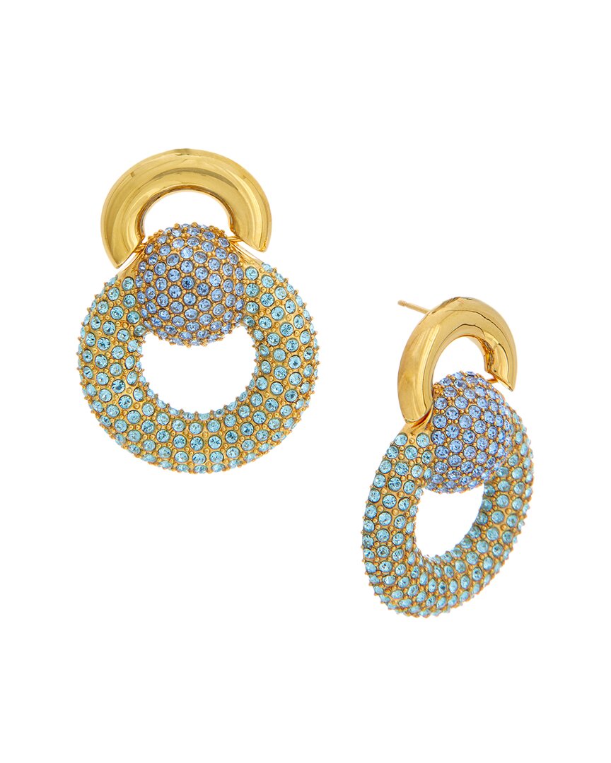 Oscar De La Renta Rhinestone Drop Earrings