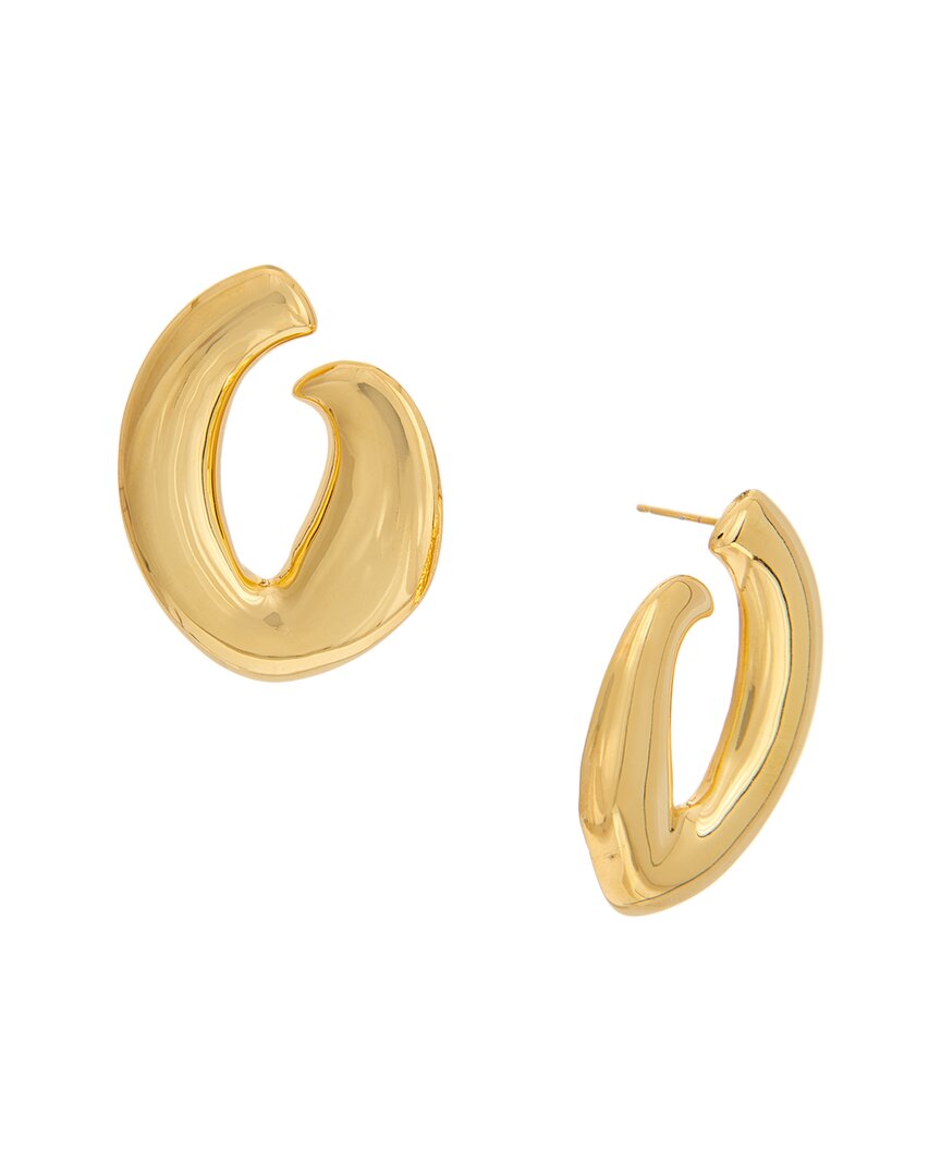 Oscar De La Renta O Smooth Metal Earrings