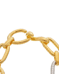 Oscar De La Renta Mosaic Chain Bicolor Necklace