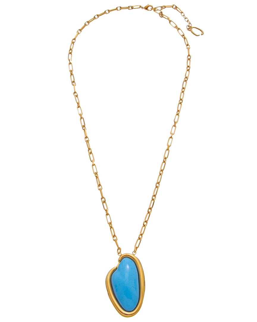 Oscar De La Renta Resin O Pendant Necklace