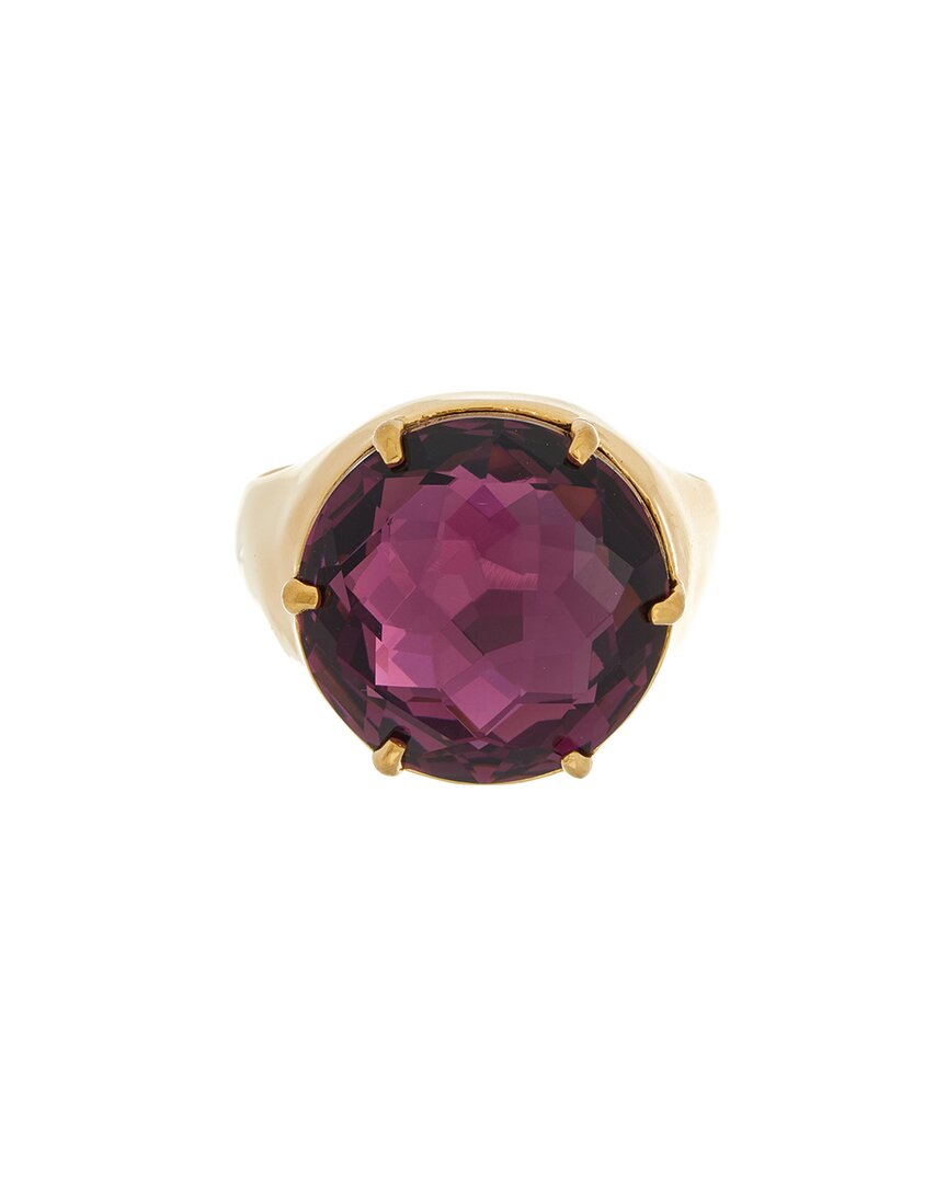 Oscar De La Renta Crystal Signet Ring