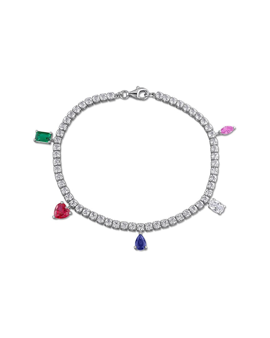 Rina Limor Silver 10.05 Ct. Tw. Lab-Grown Gemstone Bracelet