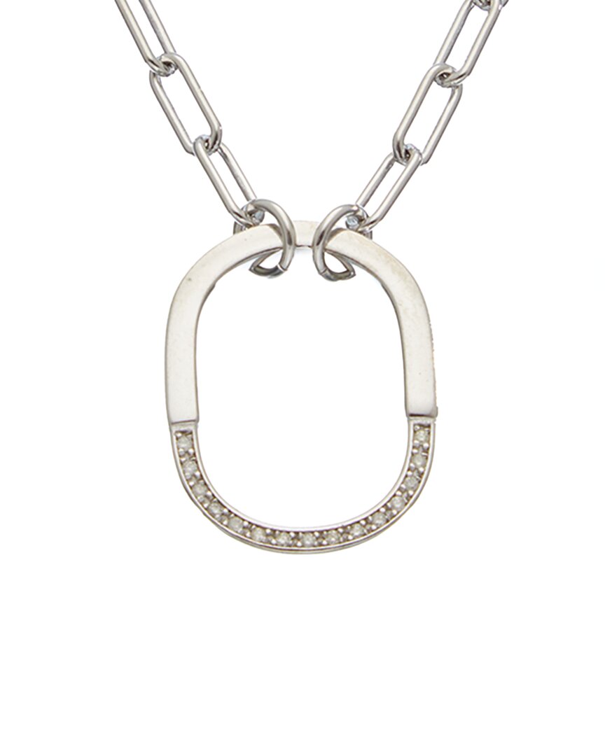 Meshmerise 18K Over Silver 0.20 Ct. Tw. Diamond Necklace