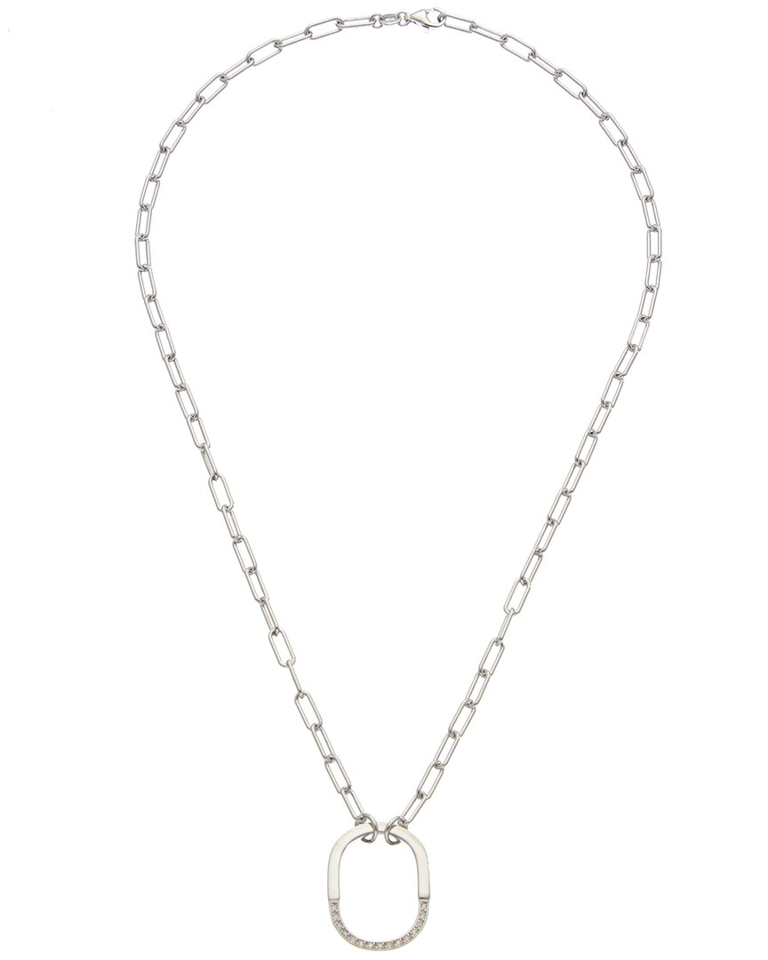 Meshmerise 18K Over Silver 0.20 Ct. Tw. Diamond Necklace