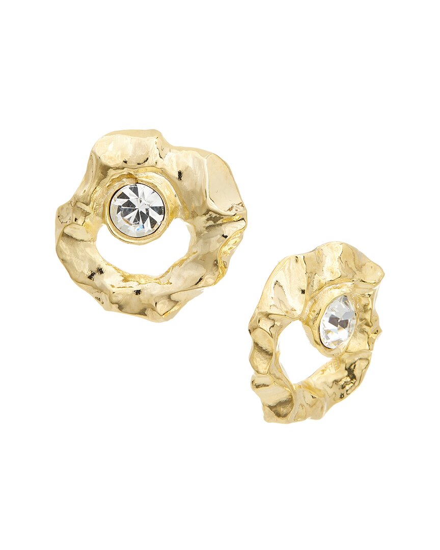 Oscar De La Renta Round Stud Textured Earrings
