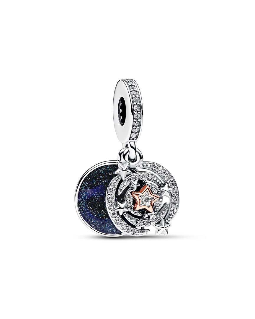 Pandora Moments 14K Rose Gold Plated Cz Shooting Star Dangle Charm