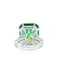 Suzy Levian Gala Collection Silver Cz Cocktail Ring