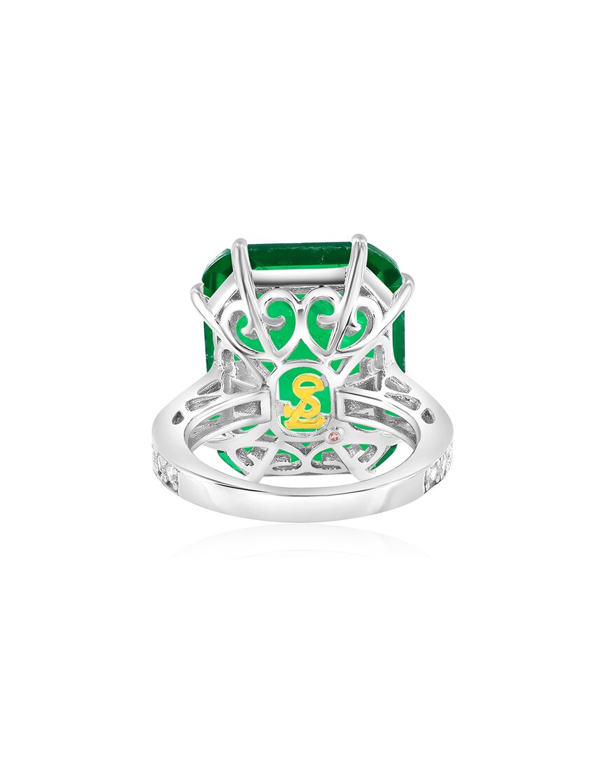 Suzy Levian Gala Collection Silver Cz Cocktail Ring