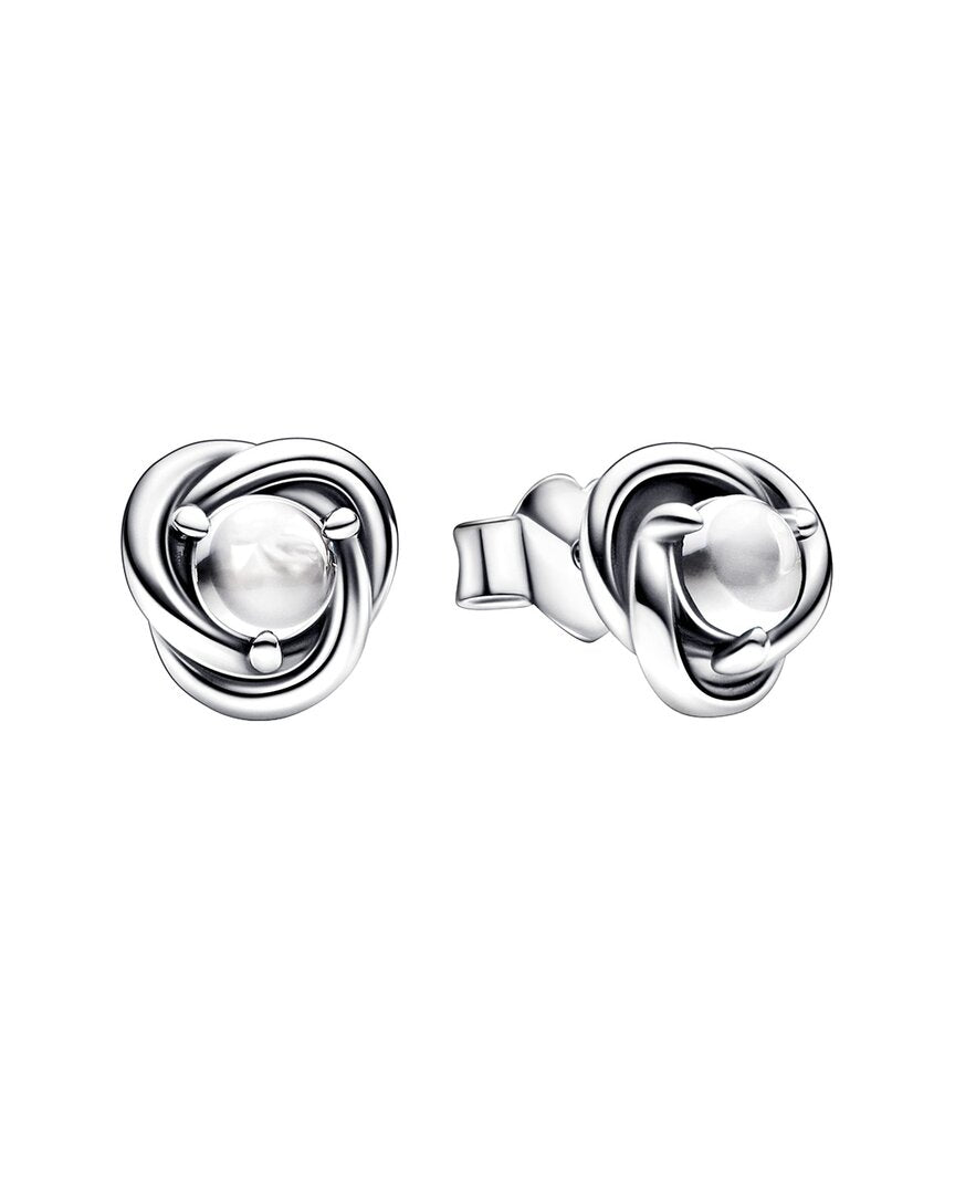 Pandora Moments Silver Cz Stud Earrings