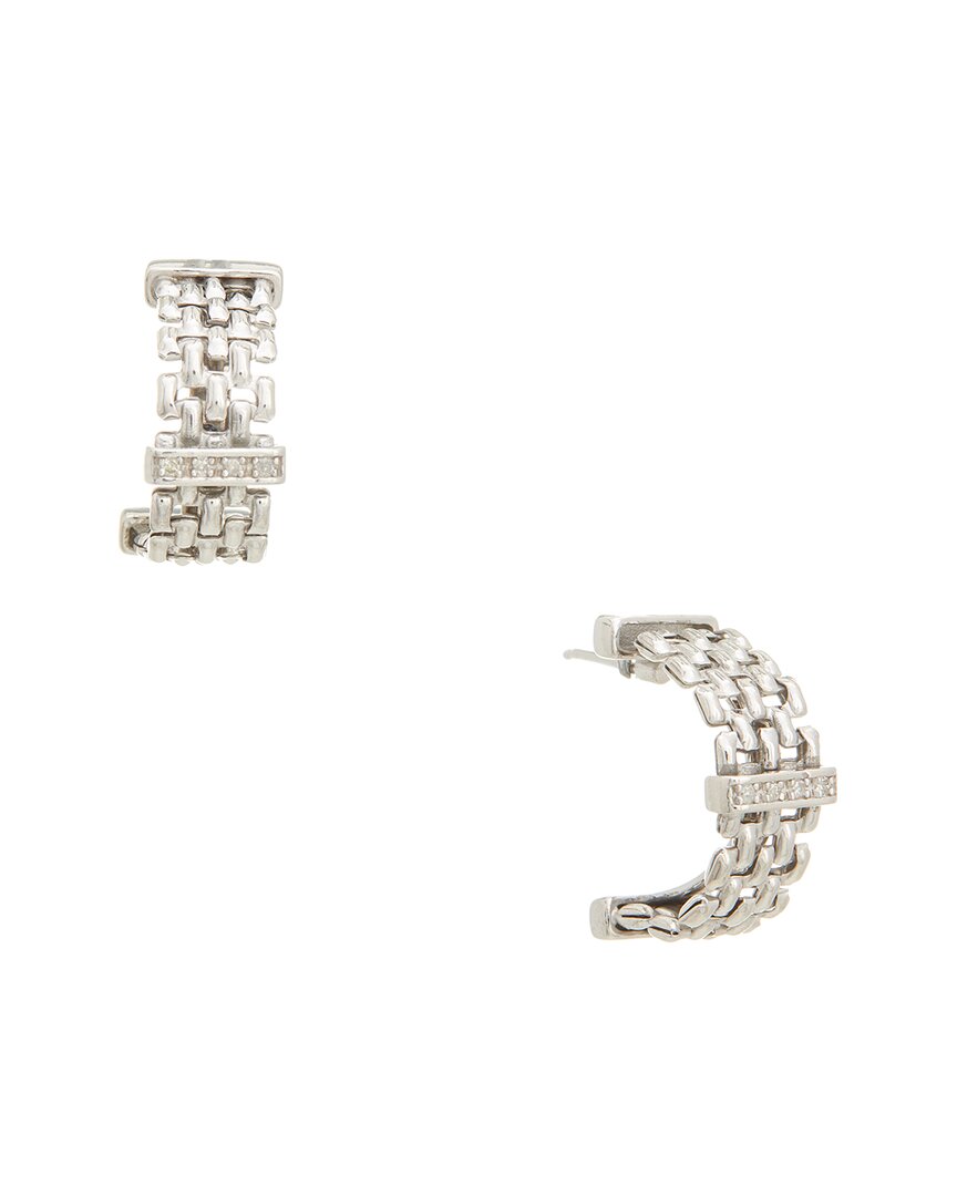 Meshmerise 0.12 Ct. Tw. Diamond 18K Gold Over Silver Earring
