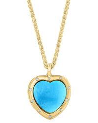 Effy Fine Jewelry Effy Fine Jewelry Plated 4.96 Ct. Tw. Diamond & Turquoise Necklace