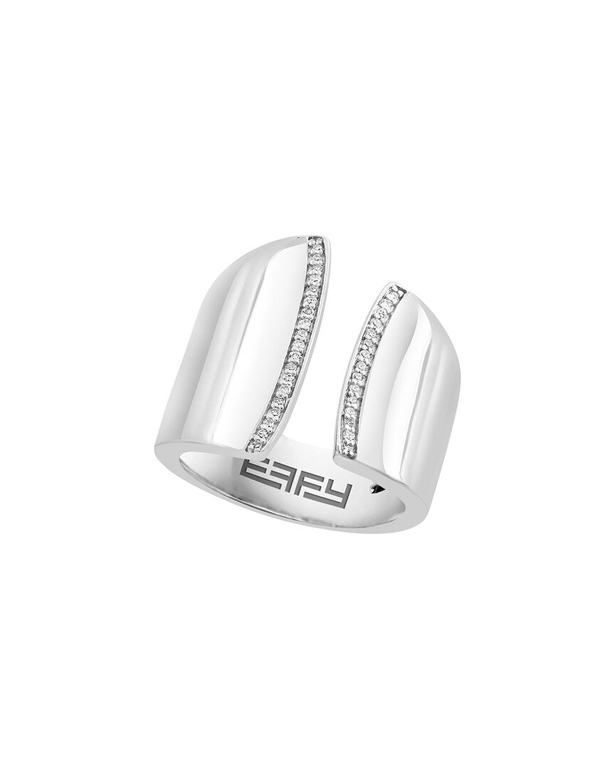Effy Fine Jewelry Silver 0.10 Ct. Tw. Diamond Ring