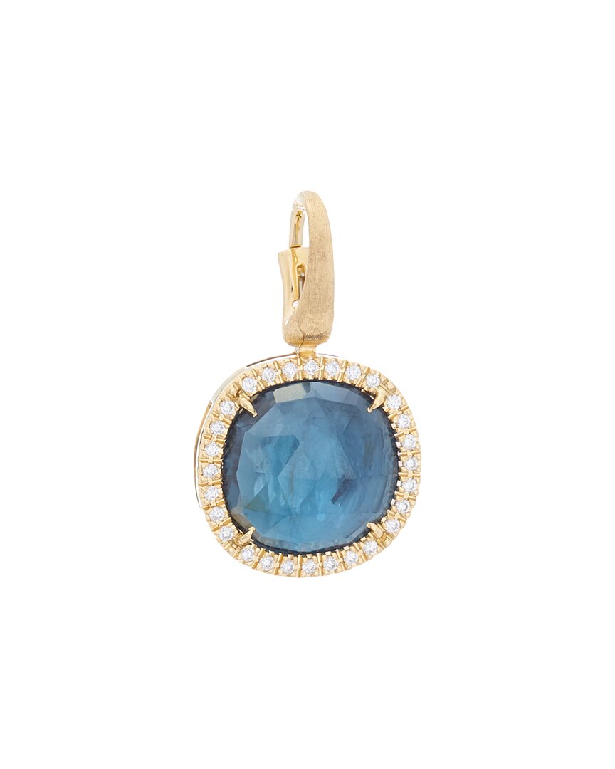 Marco Bicego Marco Bicego Jaipur Color 18K 7.80 Ct. Tw. Diamond & London Blue Topaz Pendant