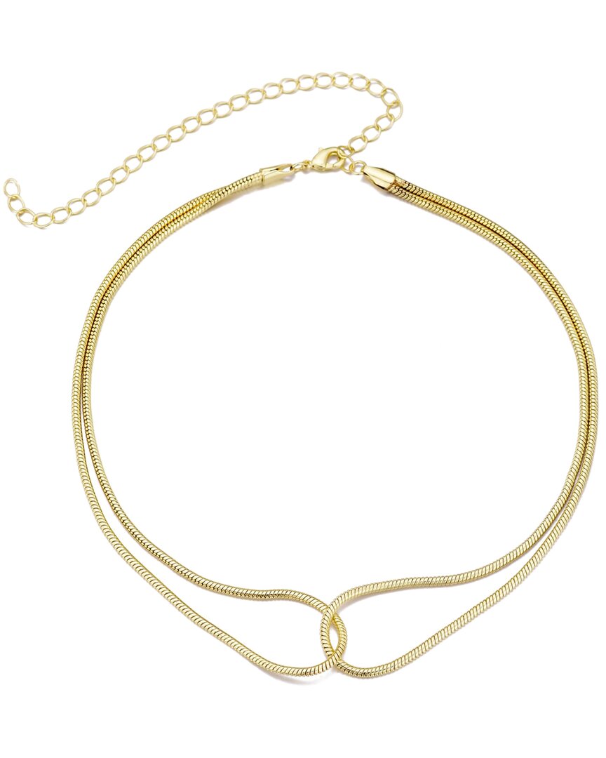 Adornia 14K Plated Interlocking Rope Chain Necklace