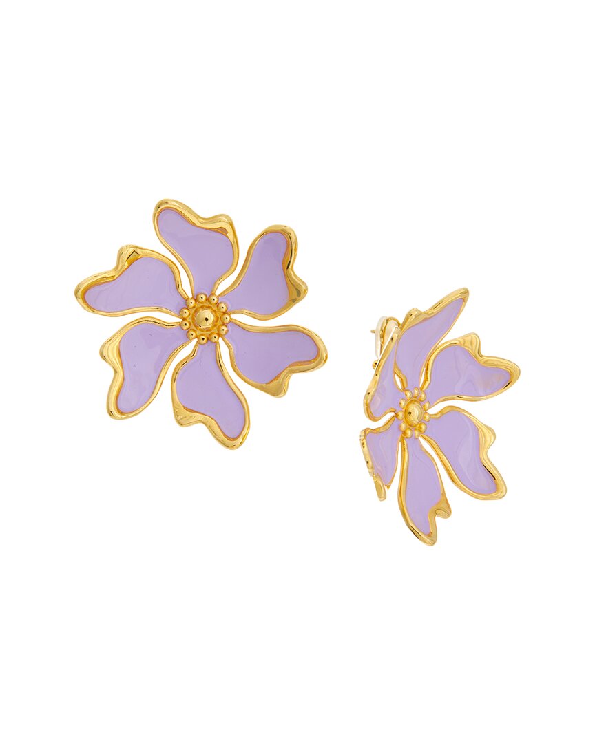 Oscar De La Renta Large Cherry Blossoms Earrings